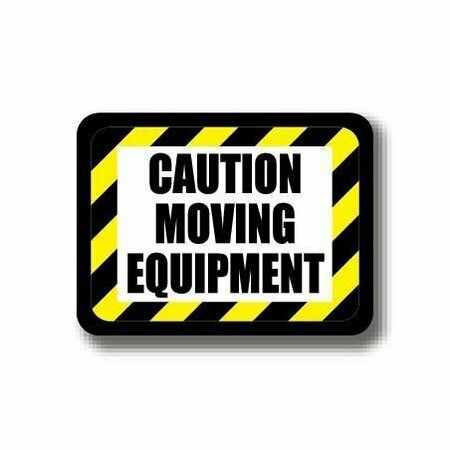 ERGOMAT 12in x 12in RECTANGLE SIGNS - CAUTION MOVING EQUIPMENT DSV-SIGN 144 #2398 -UEN